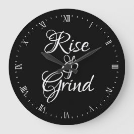 Wall Clock - Rise & Grind Große Wanduhr