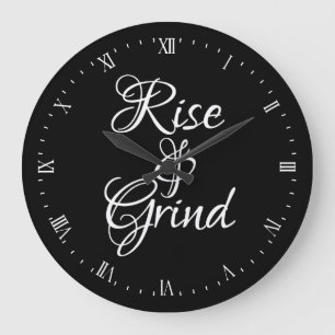 Wall Clock - Rise & Grind Große Wanduhr