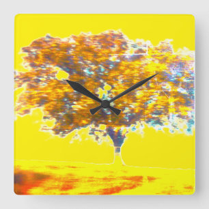 Wall-Clock-SUMMERTIME-DESIGN-STIL Quadratische Wanduhr
