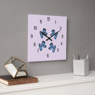 Wall Clock: Time Fly's Quadratische Wanduhr