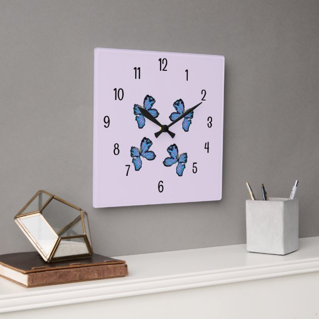 Wall Clock: Time Fly's Quadratische Wanduhr (Büro)