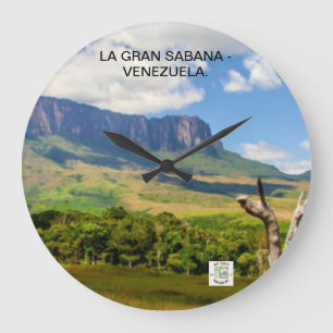 Wall Clock von La Gran Sabana - Venezuela. Große Wanduhr