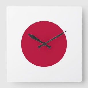 Wall Clock with Flag of Japan Quadratische Wanduhr