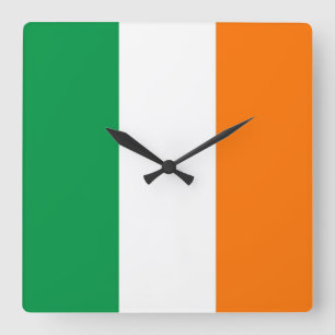 Wall Clock with Flag Quadratische Wanduhr