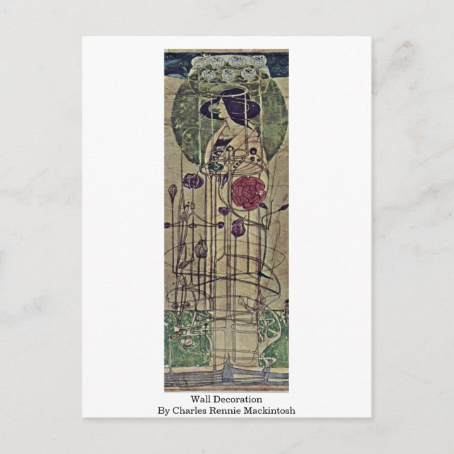 Wall Decoration von Charles Rennie Mackintosh Postkarte (Vorderseite)