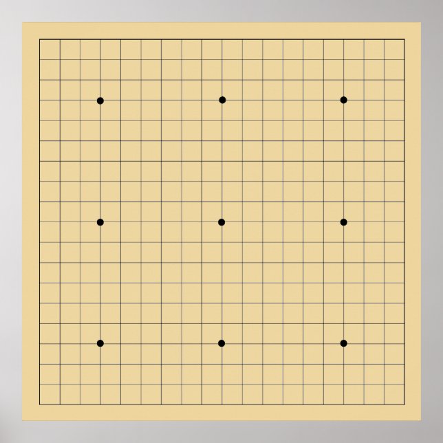 Wall Go Game Board (19x19) (Vers 2) Poster (Vorne)