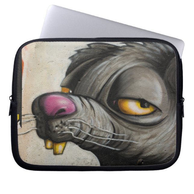 Wall Graffiti Mouse Laptopschutzhülle (Vorderseite)