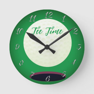 Wall-Hanging, Tee-Time Runde Wanduhr