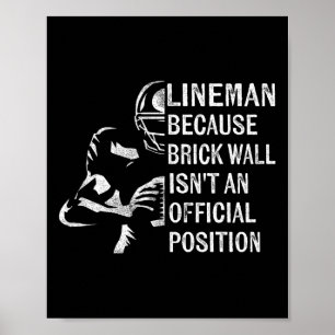 Wall ISN't eine Offizielle Position Football L Poster