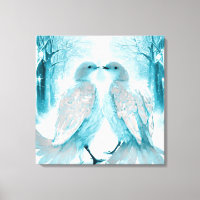 *~* Wall Künstlerisch Love Birds AP54 Art Winter