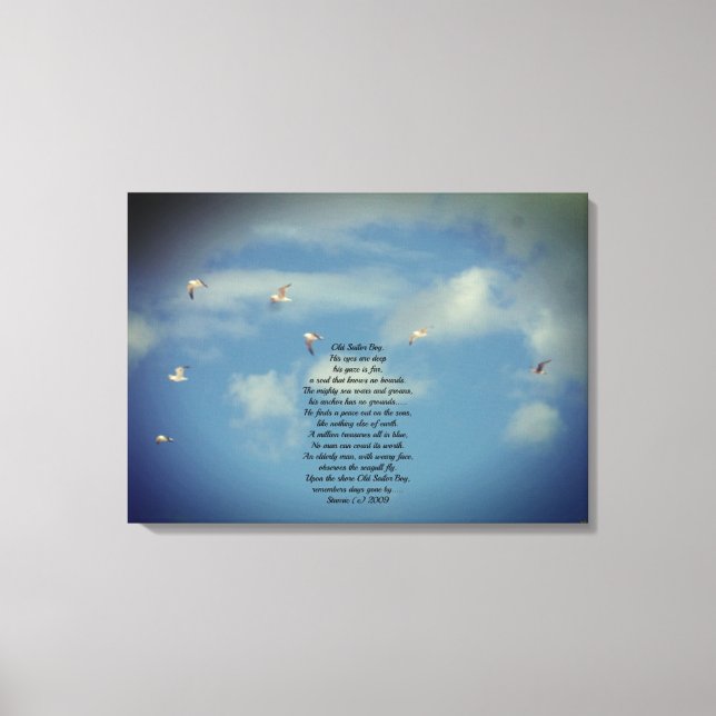 WALL LEINWAND ALTE SAILOR POEM STIL (Vorderseite)