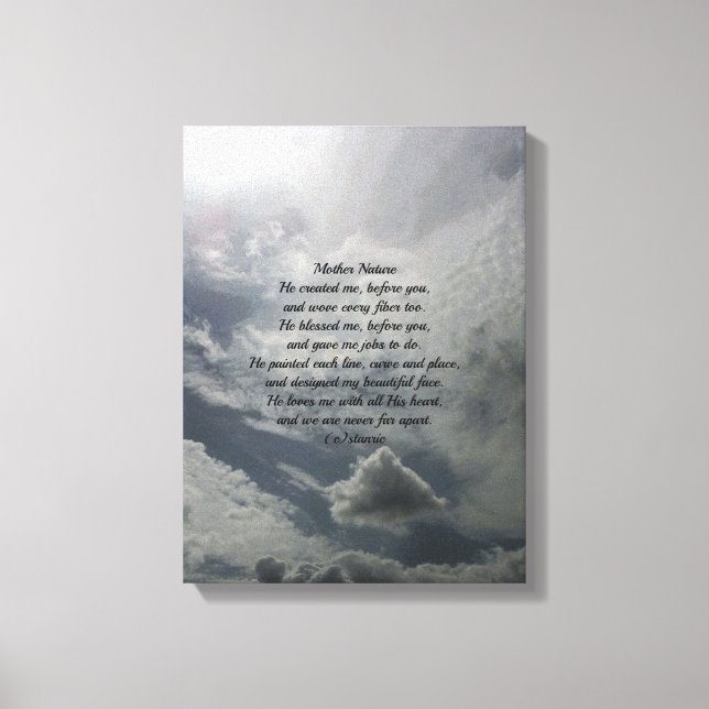 WALL LEINWAND MUTTER NATURE POEM STILE DESIGN (Vorderseite)