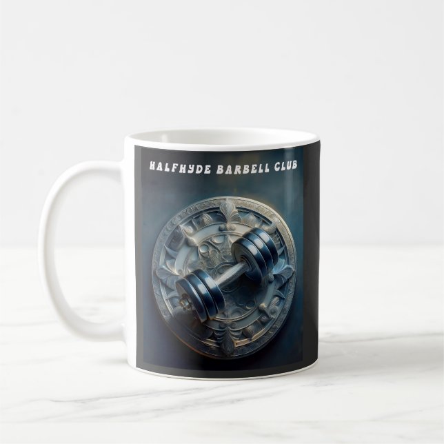 Wall-Logo aus Halfhydes Barbell Club Kaffeetasse (Links)