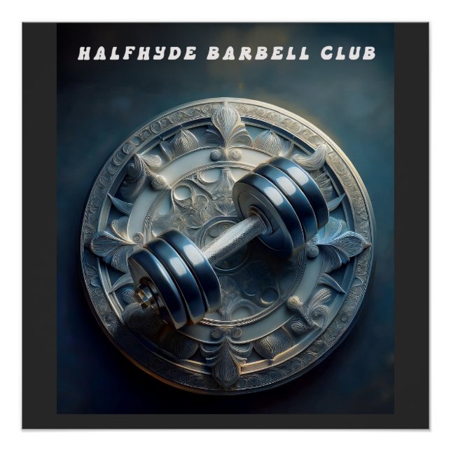 Wall-Logo aus Halfhydes Barbell Club Poster (Vorderseite)