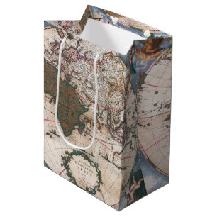 Wall Map of the World By Cornelis Danckerts Mittlere Geschenktüte