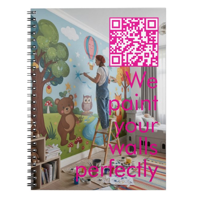 Wall mural painter shop sign  notizblock (Vorderseite)