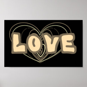 Wall Poster mit Liebe- und Herzbildern