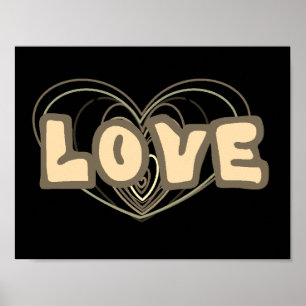 Wall Poster mit Liebe- und Herzbildern
