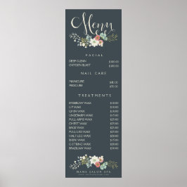 Wall Print Wellness-Center Salon Beautician Menü P Poster