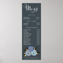Wall Print Wellness-Center Salon Beautician Menü P Poster