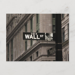 Wall St New York Postkarte