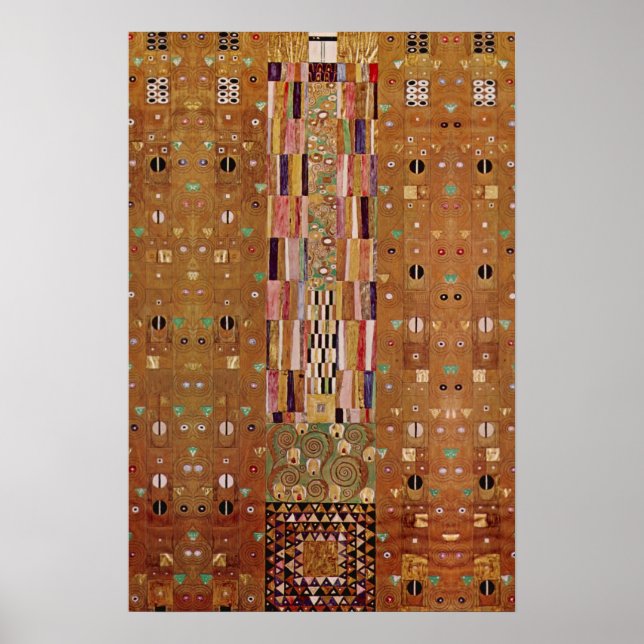 Wall, Stoclet Frieze von Gustav Klimt Poster (Vorne)