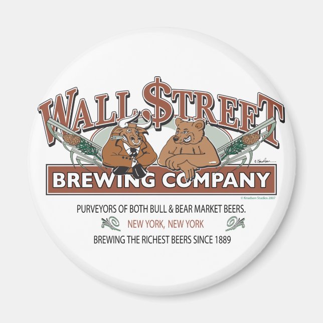 WALL-STREET-BREWING-Company Magnet (Vorne)