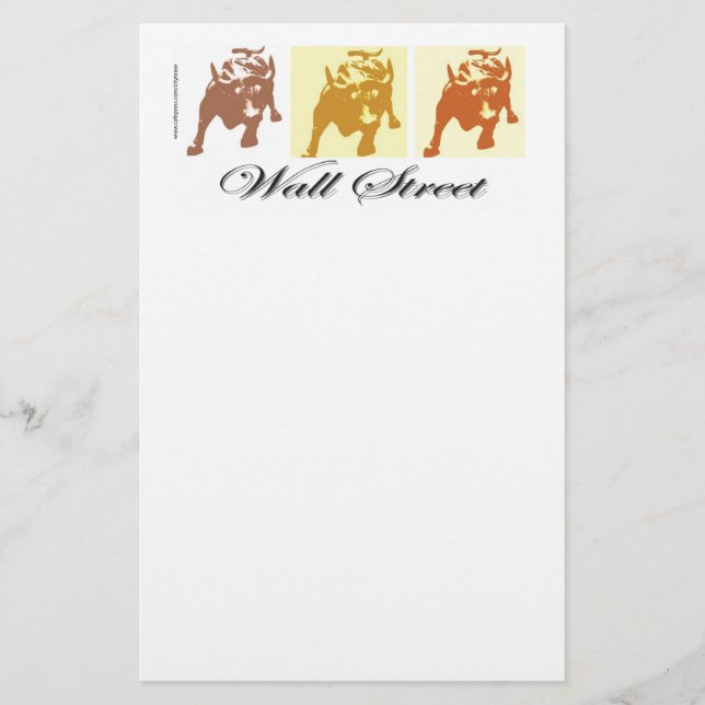 Wall Street Bull Market Briefpapier (Vorderseite)