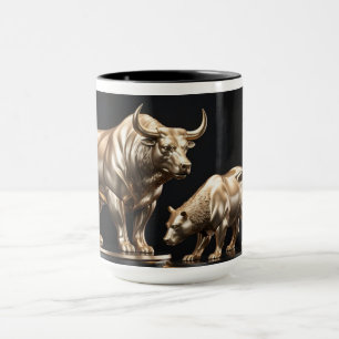 Wall Street Bull und Bären-Tasse Tasse
