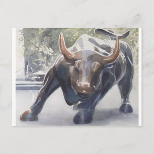 Wall Street Bull von Paul Jackson Postkarte