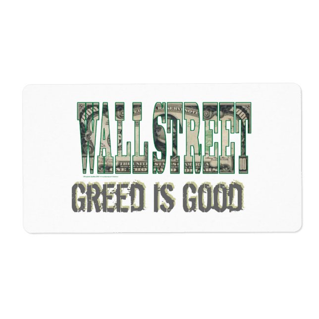 Wall Street/Gier ist gut (Vorne)