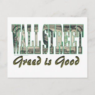 Wall Street/Gier ist gut Postkarte