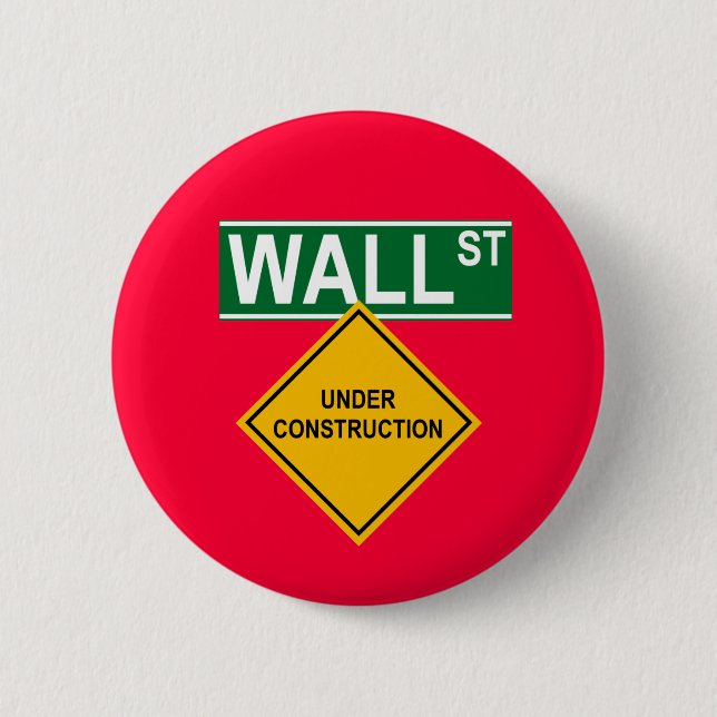 Wall Street im Bau Button (Vorderseite)