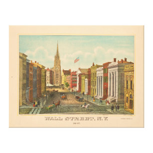 Wall Street, New York (1847) Leinwanddruck