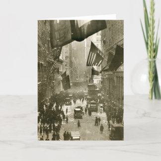 Wall Street Party, Ende von WW1, 1918 Karte