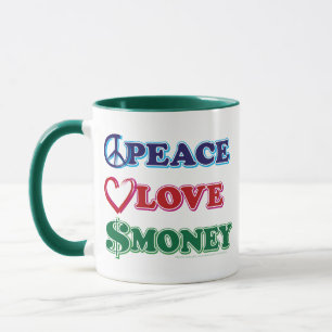 Wall Street/Peace Liebe Money Tasse