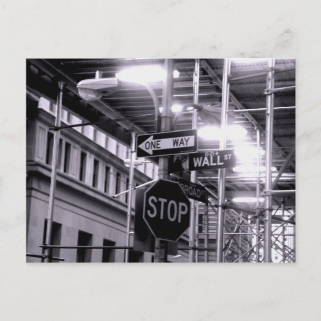 Wall Street Postcard Postkarte (Vorderseite)