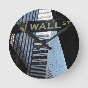 Wall Street Runde Wanduhr