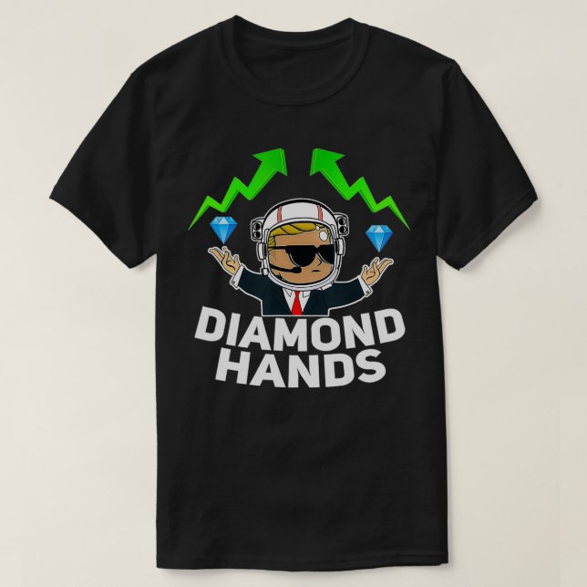 Wall Street setzt Typ Diamond Hands T-Shirt (Design vorne)