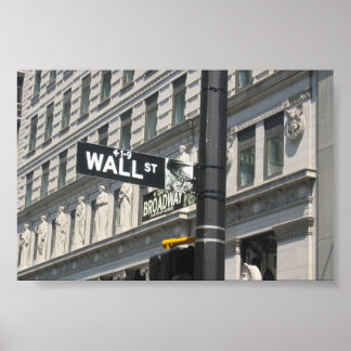 Wall Street und Broadway, New York City Poster