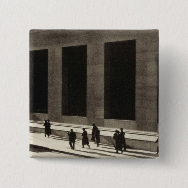 Wall Street (von Paul Strand, 1915) Button (Vorderseite)