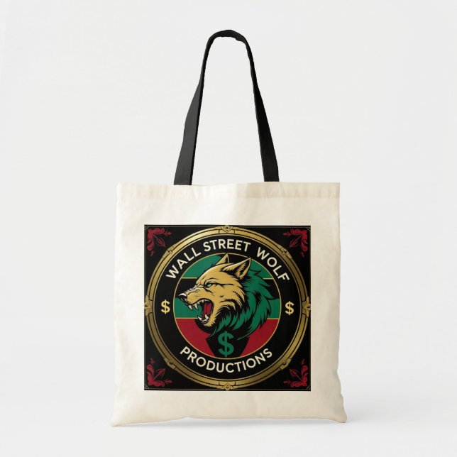 Wall Street Wolf Tote Bag Tragetasche (Vorne)