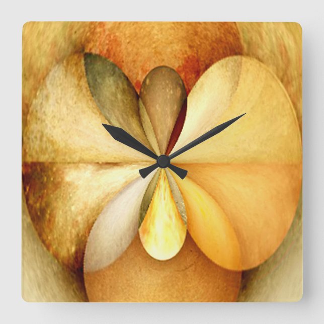 Wall Study Art Clock Square Quadratische Wanduhr (Vorderseite)