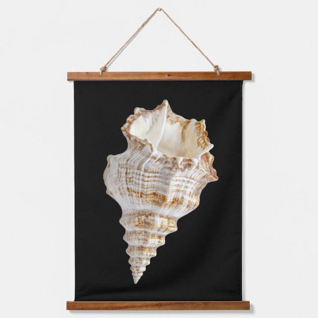 Wall Tapestry of Sea Shell Wandteppich Mit Holzrahmen (Vorderseite)