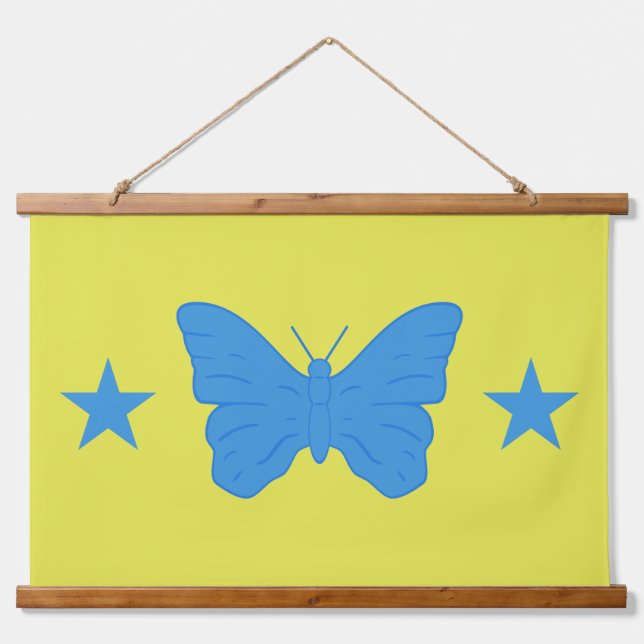 Wall Tapestry with flag of Bady Bassit, Brazil Wandteppich Mit Holzrahmen (Vorne)