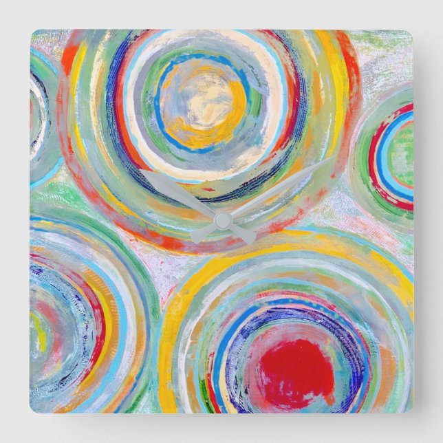 Wall-Uhr ausschalten Quadratische Wanduhr (Vorderseite)