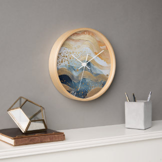 Wall-Uhr mit abstraktem Muster. Stilvolles Dekor Uhr