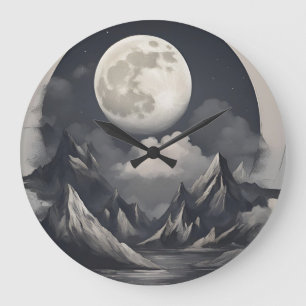 Wall-Uhr-Mond Große Wanduhr