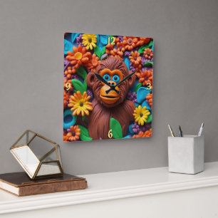 Wall-Uhr Quadratische Wanduhr