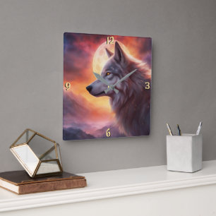 Wall-Uhr Quadratische Wanduhr